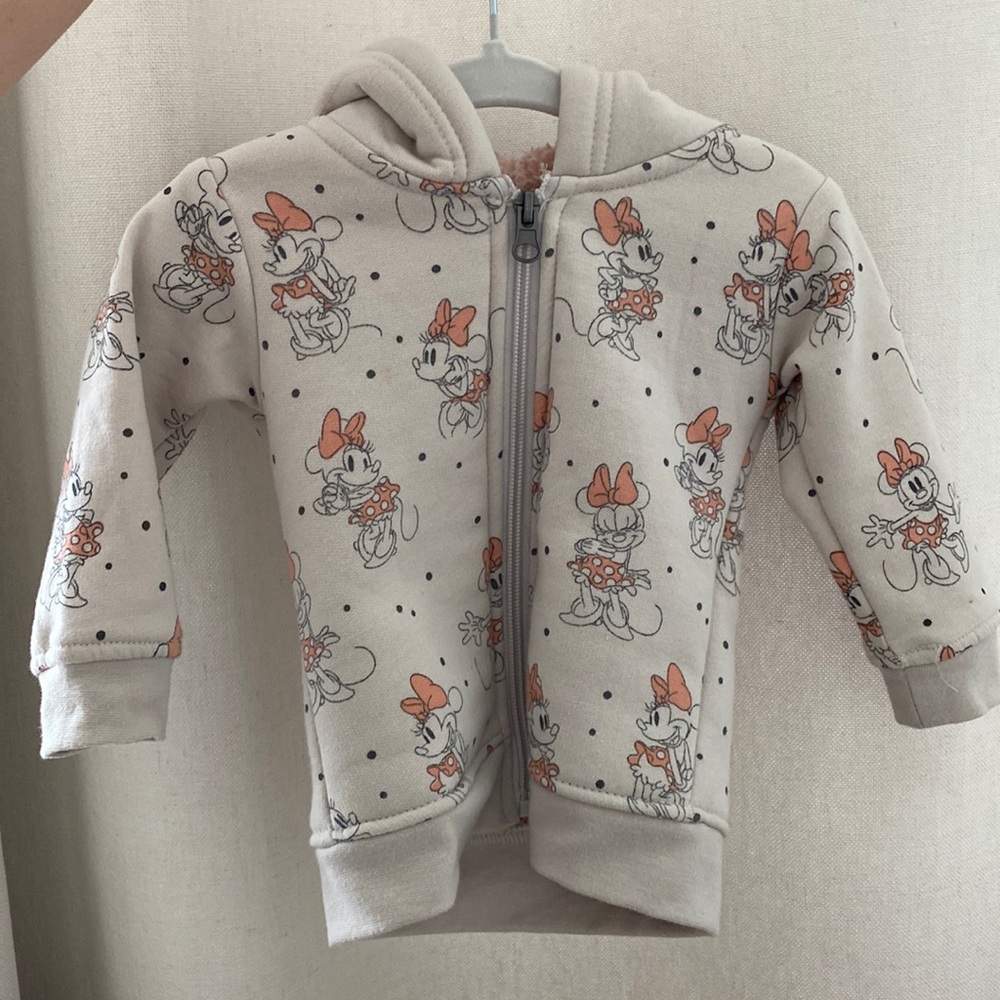 Minnie Mouse Fleeced Lined Hooded Jacket